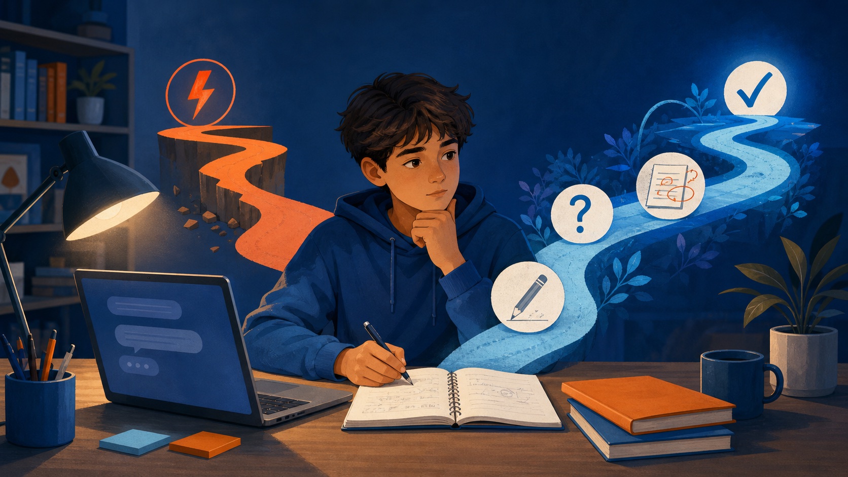 When AI Helps Students Learn—and When It Does the Learning for Them editorial illustration
